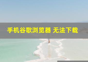 手机谷歌浏览器 无法下载